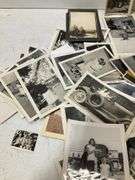 Clear tote of old pictures