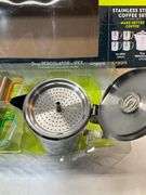 Stainless steel coffee set percolator used