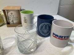 (14) miscellaneous rock glasses and mugs