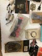 Vintage audio connectors, switches, and cables