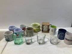 (14) miscellaneous rock glasses and mugs