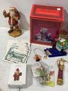 Box of Christmas decorations