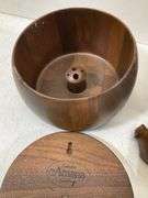(4) wooden boxes, bowls, and bunny rabbit