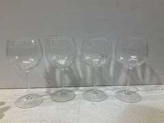 (Qty 4) crystal wine glasses