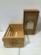 (2) wine box crates