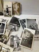 Clear tote of old pictures