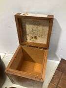 (4) wooden boxes, bowls, and bunny rabbit