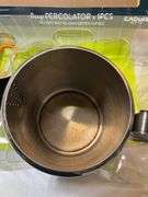 Stainless steel coffee set percolator used