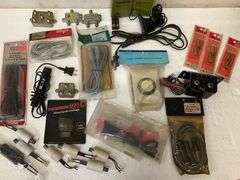 Vintage audio connectors, switches, and cables