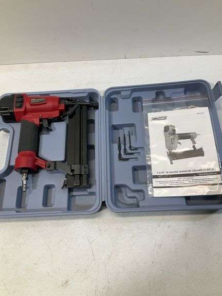 Tool Shop  Pnuematic air 1-9/16” 18 gauge narrow crown stapler w/case