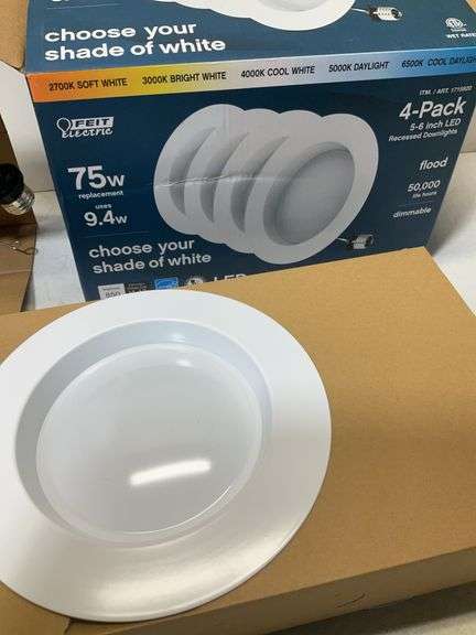 (4) pack dimmable LED recessed down light 5”or6”