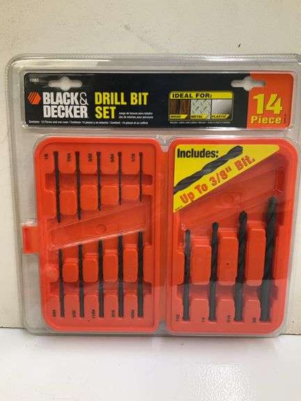Sealed Black & Decker 14 piece drillbit set
