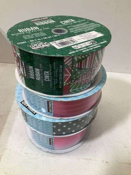 (Qty 4) rolls of ribbon Christmas