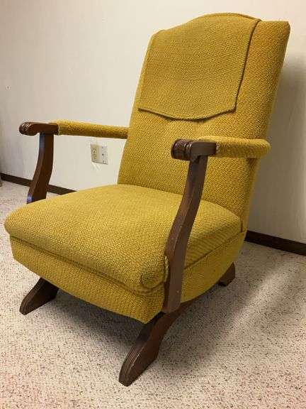 Vintage fabric rocking chair