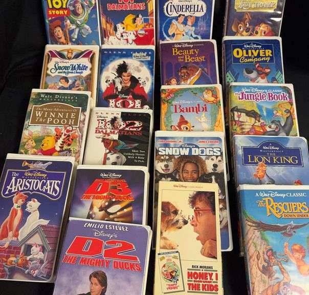 (19) Vintage Disney VHS in origanal packaging
