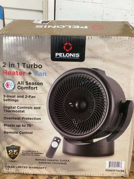 2 in 1 Pelonis heater and fan includes remote