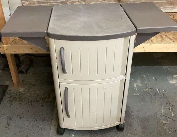 Suncast outdoor grill cart bar 34“ wide x 40” x 22“ (24” wide with sides down)