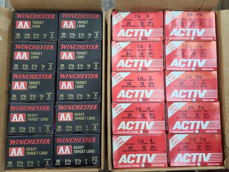 250 ct of 12 ga & 250 ct of 20 ga. Target Loads - Kramer Auction LLC