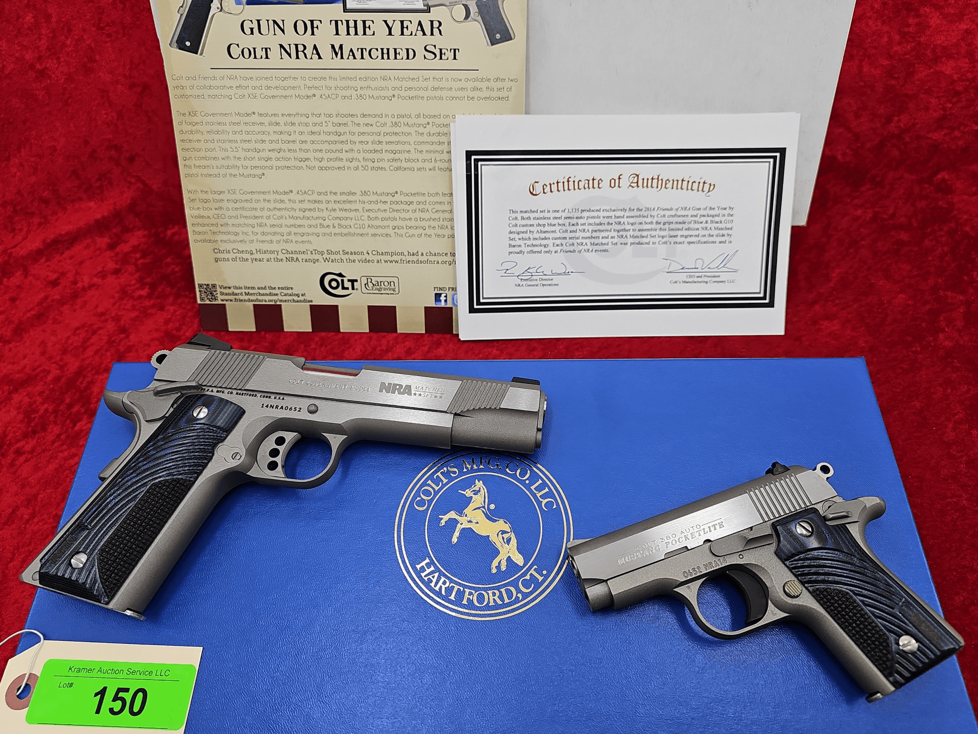 Colt Gun of the Year NRA Matched Set - Kramer Auction LLC