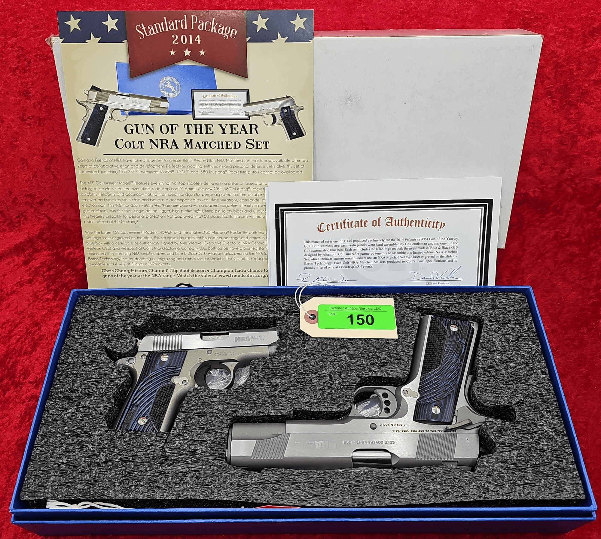 Colt Gun of the Year NRA Matched Set - Kramer Auction LLC