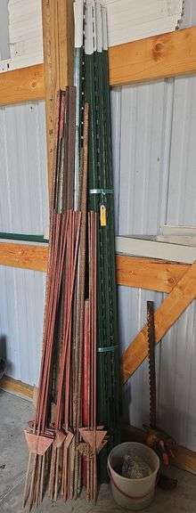 Lot of Fencing Posts, Clips & related