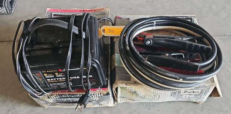 Auto Battery Booster Cables & Schumacher Battery Charger
