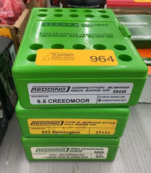 Rediam Lot of 3 Redding Reloading Dies - Kramer Auction LLC