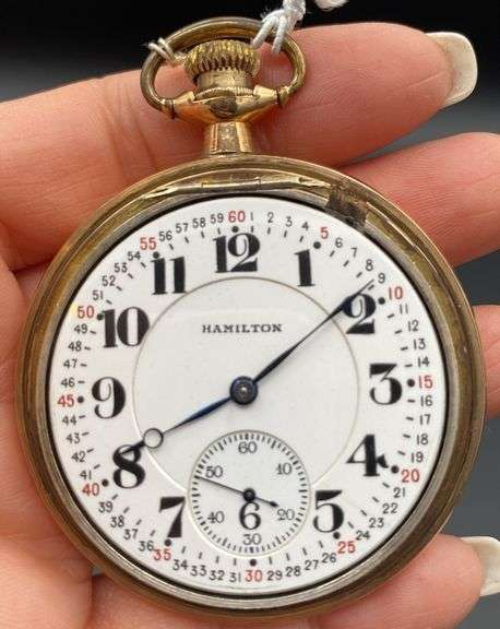 Engraved Hamilton Pocket Watch