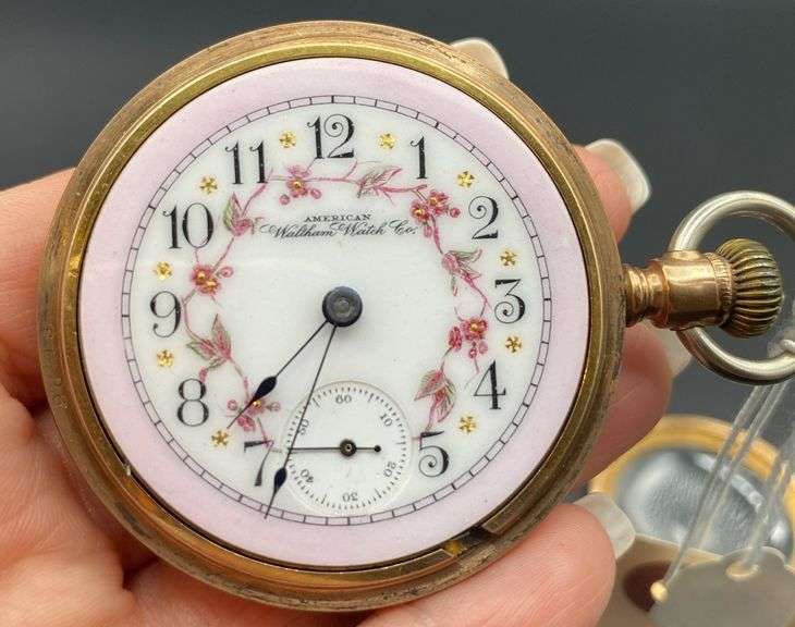 Waltham Multi Colored Dial Pocket Watch