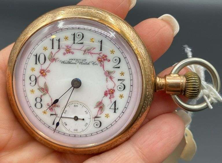Waltham Multi Colored Dial Pocket Watch