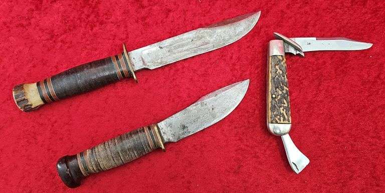 lot of 3 Marbles Hunting & Camp Knives