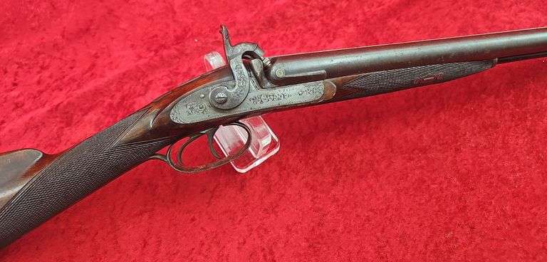 R. Hughes   Percussion Double  12 ga.   Shotgun