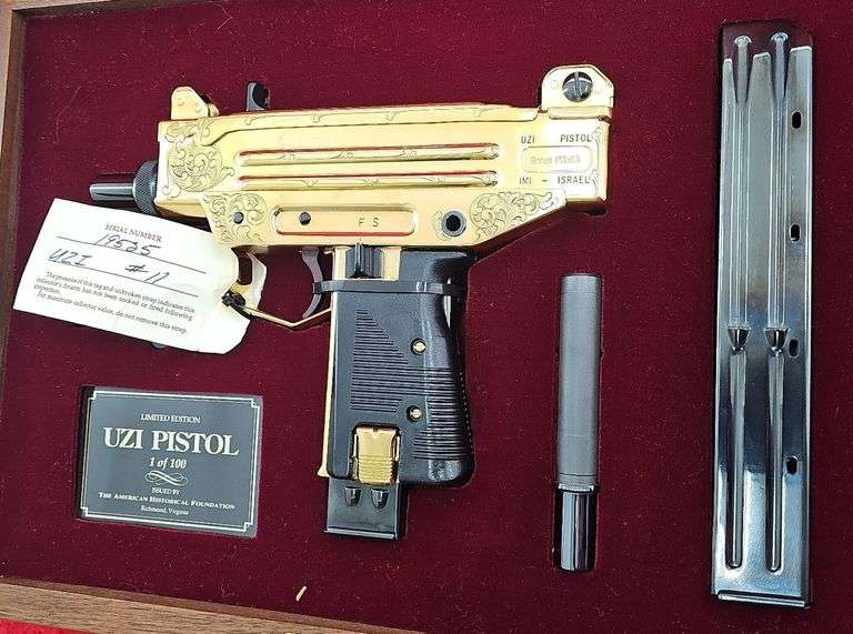 Cased & Engraved Action Arms Uzi Pistol