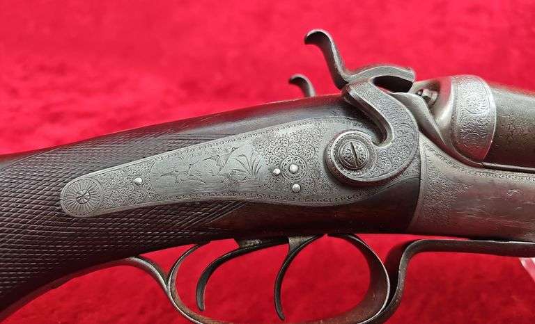 Antique W. Leech   Underlever   10 ga.   Shotgun