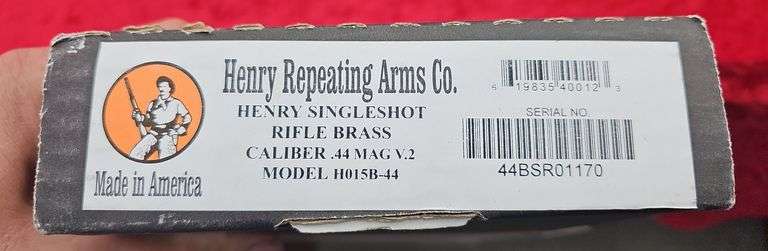 Henry  Brass  44 Mag  Single Shot Rifle