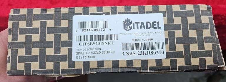 Legacy Sports  Citadel Boss Double Bbl.   20 ga.  Coach Gun