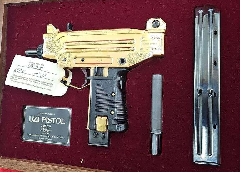Cased & Engraved Action Arms Uzi Pistol