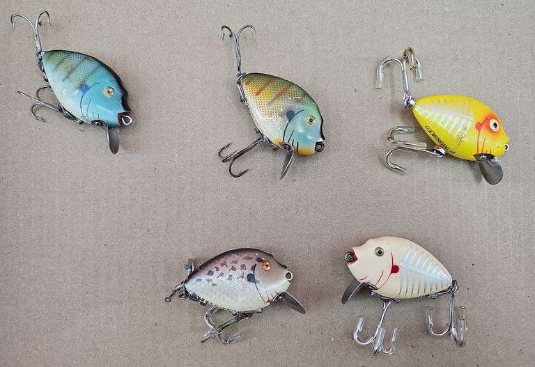 lot of 5 HEDDON Pumpkin Seed Lures