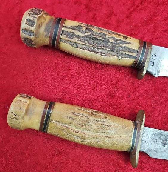 Pair of Stag Handled Marbles Hunting Knives