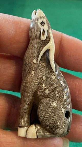 Netsuke Spotted Deer Ivory/Bone