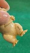 Netsuke Frog with Leaf Umbrella Ivory/Bone
