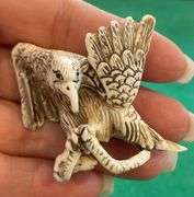 Netsuke Hawk Ivory/Bone