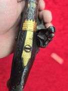 Fancy Gold Inlaid Flintlock Persian Trade Pistol