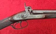 R. Hughes   Percussion Double  12 ga.   Shotgun