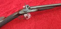 R. Hughes   Percussion Double  12 ga.   Shotgun