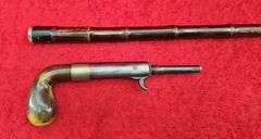 Rare Antique Perc. Cane Gun