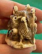 Netsuke Pile of Kiwis Ivory/Bone
