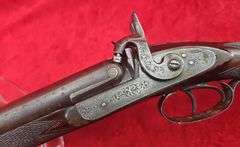 R. Hughes   Percussion Double  12 ga.   Shotgun