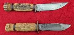 Pair of Stag Handled Marbles Hunting Knives