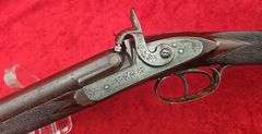 R. Hughes   Percussion Double  12 ga.   Shotgun